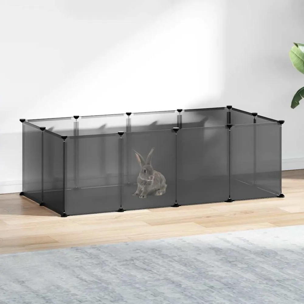 vidaXL Productos Para Mascotas-Jaula para animales pequeños PP y acero 144x74x46,5 cm