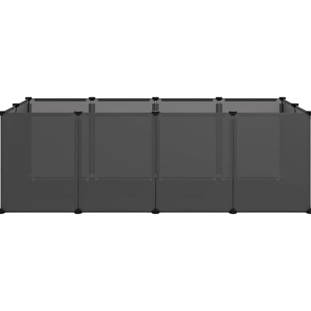 vidaXL Productos Para Mascotas-Jaula para animales pequeños PP y acero 144x74x46,5 cm