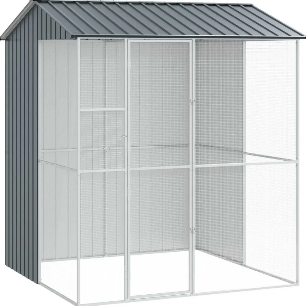 vidaXL Productos Para Mascotas-Jaula para Aves 215 x 210 x 247 cm Acero Galvanizado