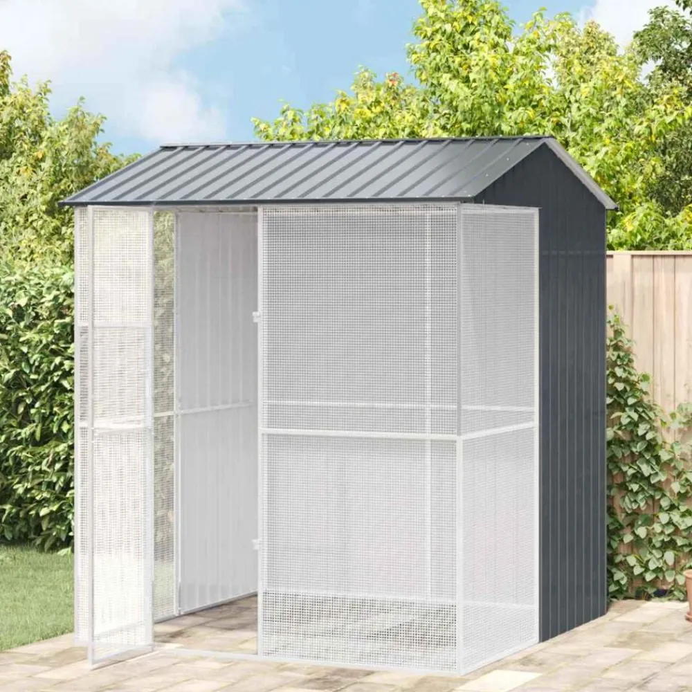 vidaXL Productos Para Mascotas-Jaula para Aves 215 x 210 x 247 cm Acero Galvanizado