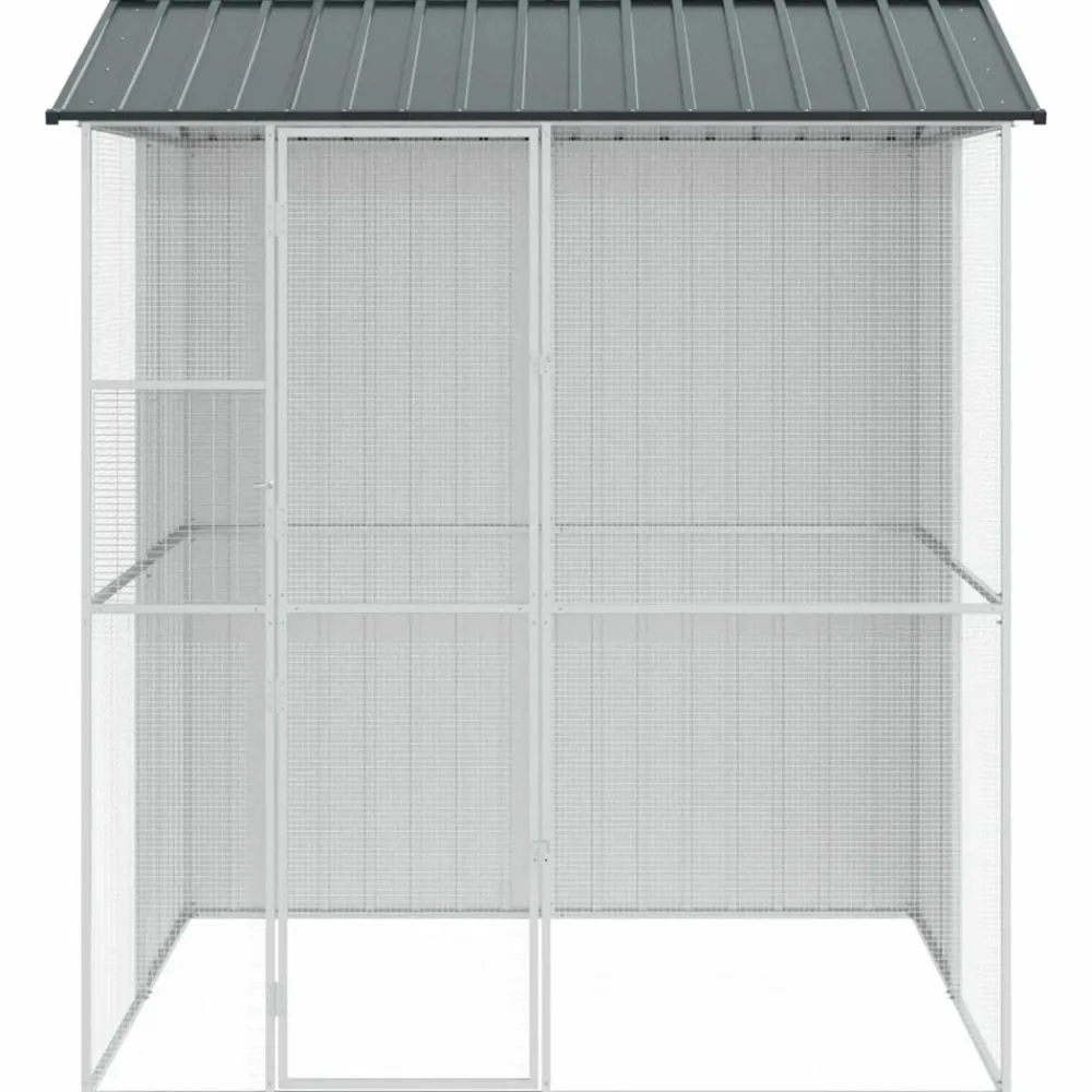 vidaXL Productos Para Mascotas-Jaula para Aves 215 x 210 x 247 cm Acero Galvanizado