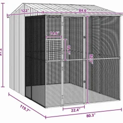 vidaXL Jaula para Aves 215 x 310 x 247 cm Acero Galvanizado Antracita Outlet