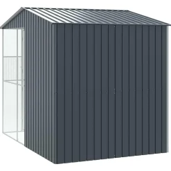 vidaXL Jaula para Aves 215 x 310 x 247 cm Acero Galvanizado Antracita Outlet