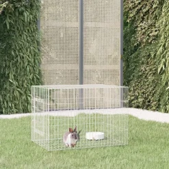 vidaXL Productos Para Mascotas-Jaula para conejos hierro galvanizado 78x54x54 cm