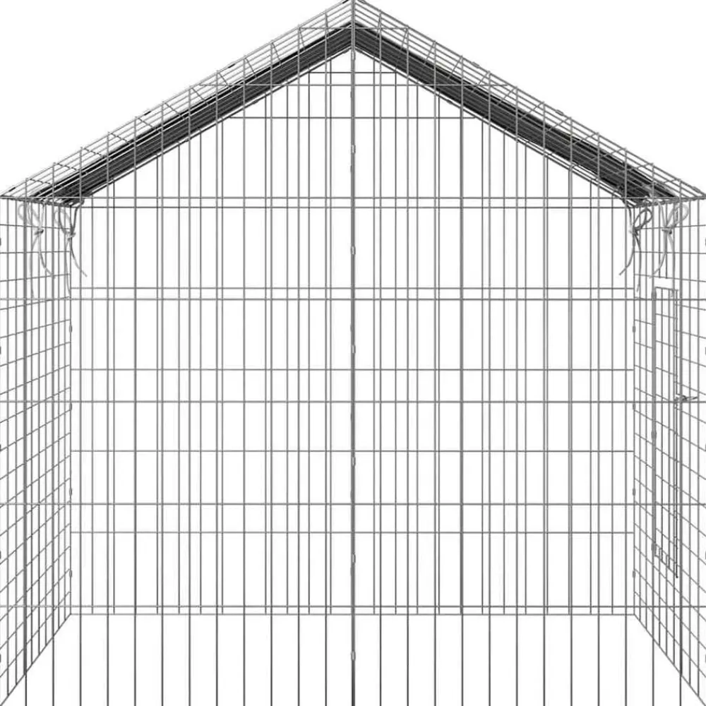 vidaXL Jaula para conejos Plateado 400 x 78 x 78 cm Acero Galvanizado Sale