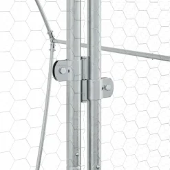 vidaXL Productos Para Mascotas-Jaula para gallinas acero galvanizado plateado 200x105x182 cm