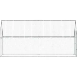 vidaXL Productos Para Mascotas-Jaula para gallinas acero galvanizado plateado 100x100x190 cm