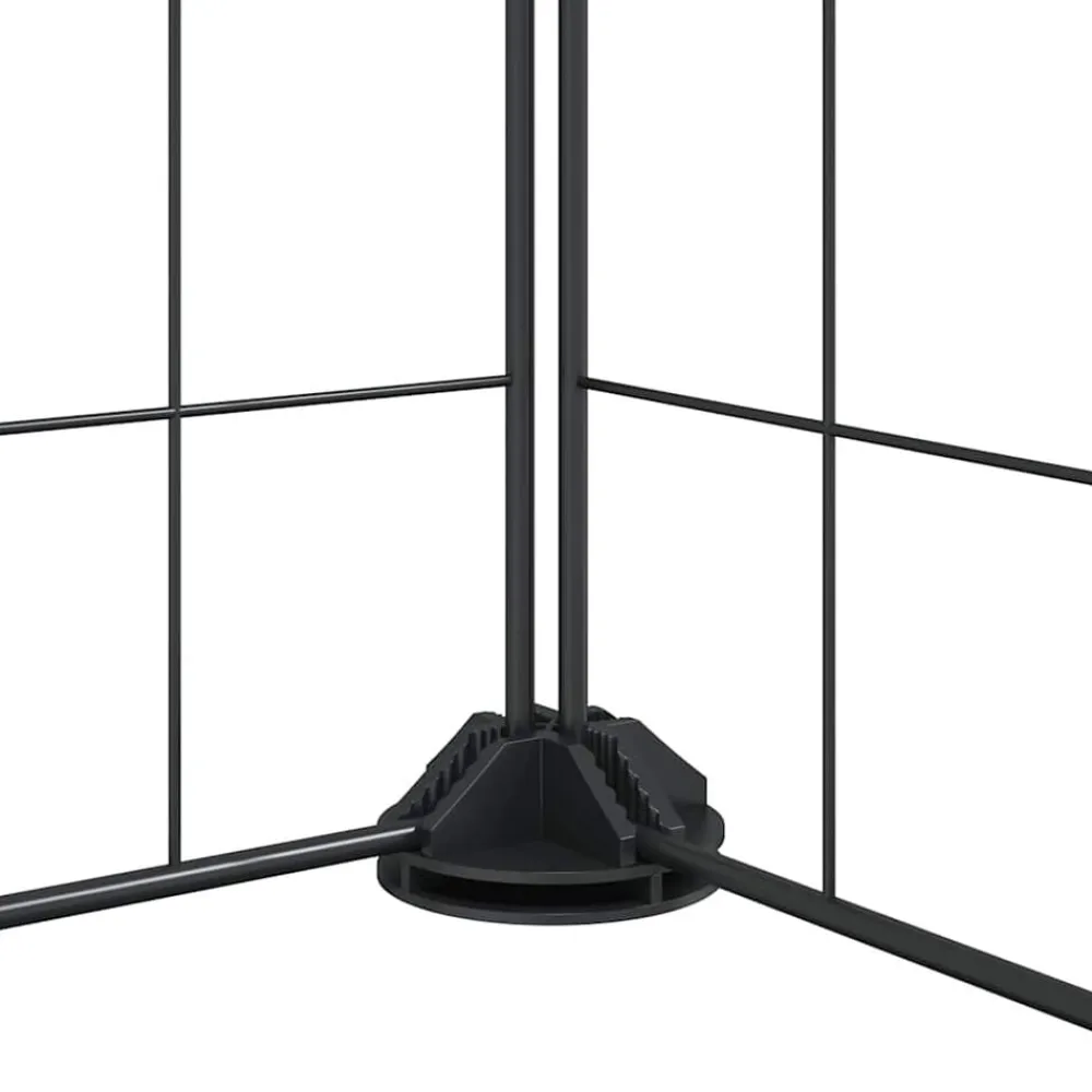 vidaXL Jaula para mascotas de 52 paneles puerta acero negro 35x35cm