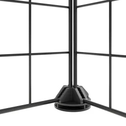 vidaXL Productos Para Mascotas-Jaula para mascotas de 28 paneles puerta acero negro 35x35 cm