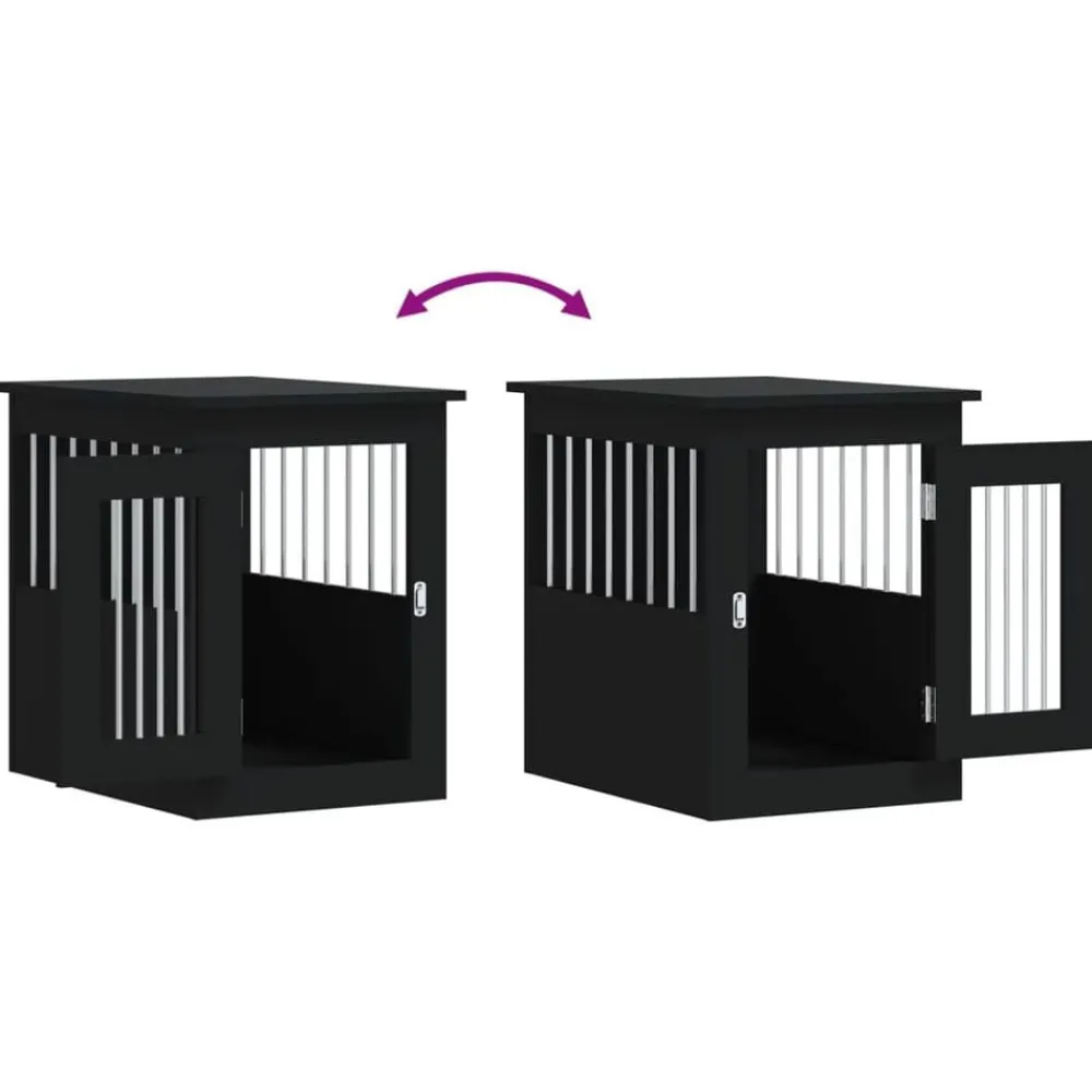 vidaXL Productos Para Mascotas-Jaula para perros madera de ingeniería 45x62x59 cm