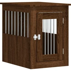 vidaXL Productos Para Mascotas-Jaula para perros madera de ingeniería roble marrón 45x62x59 cm