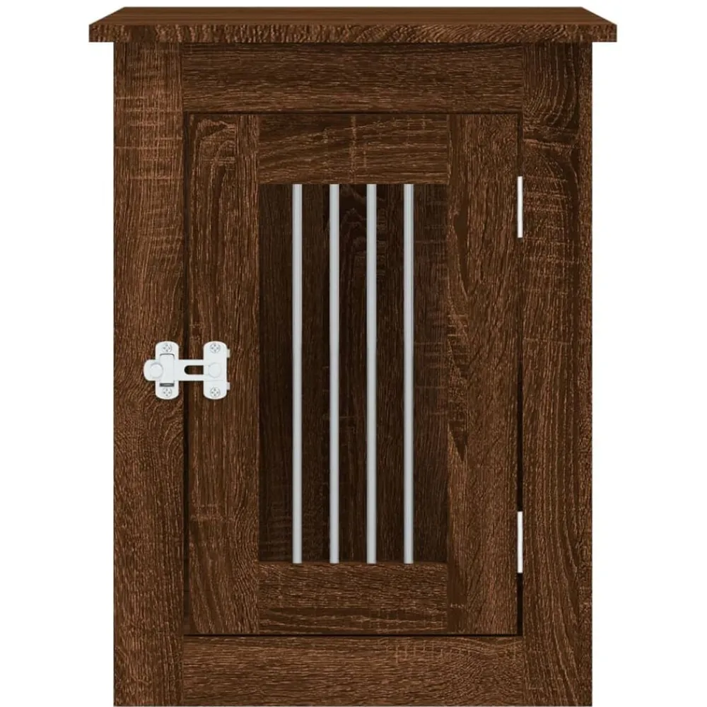 vidaXL Productos Para Mascotas-Jaula para perros madera de ingeniería roble marrón 45x62x59 cm
