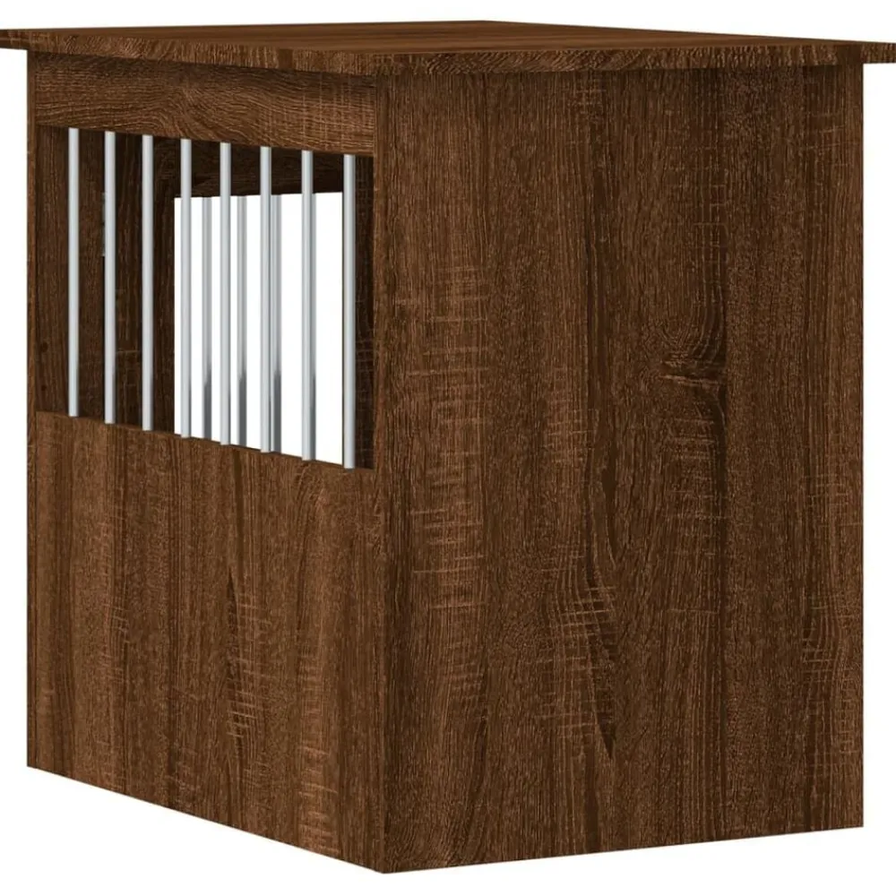vidaXL Productos Para Mascotas-Jaula para perros madera de ingeniería roble marrón 45x62x59 cm