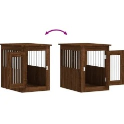 vidaXL Productos Para Mascotas-Jaula para perros madera de ingeniería roble marrón 45x62x59 cm