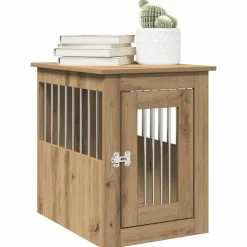 vidaXL Jaula para perros madera ingeniería roble artesanal 45x62x59cm Roble artisan