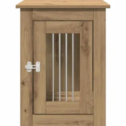 vidaXL Jaula para perros madera ingeniería roble artesanal 45x62x59cm Roble artisan
