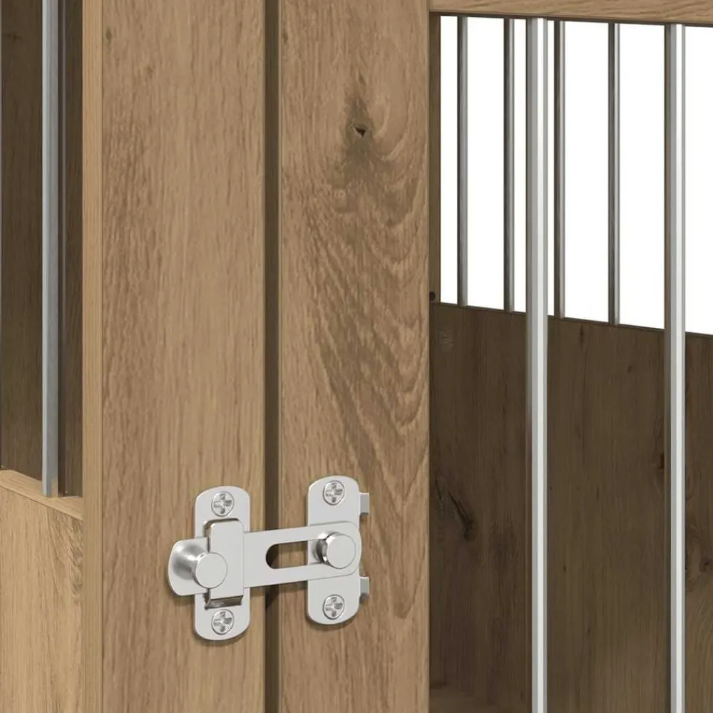 vidaXL Jaula para perros madera ingeniería roble artesanal 45x62x59cm Roble artisan