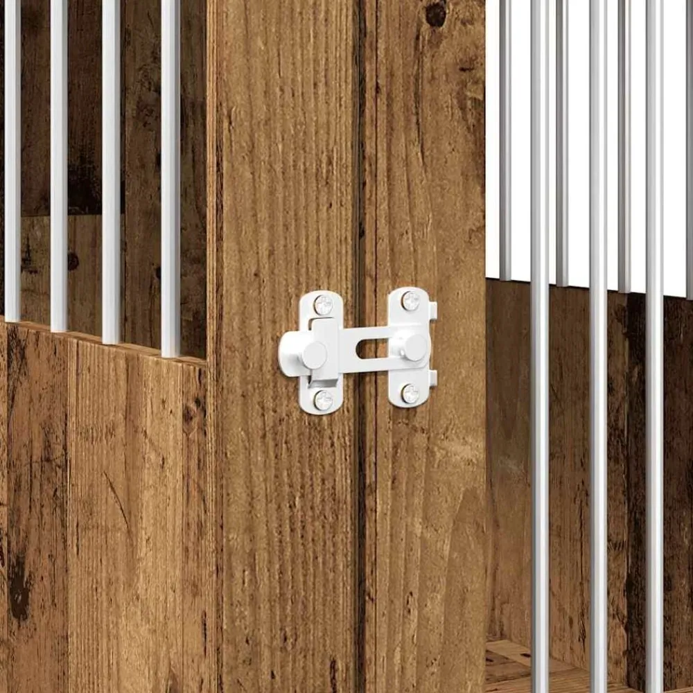 vidaXL Jaula para perros madera de ingeniería madera vieja 45x62x59 cm Madera antigua Outlet