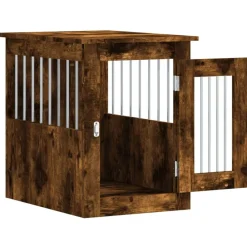vidaXL Jaula para perros madera ingeniería 45x62x59 cm Roble ahumado Sale