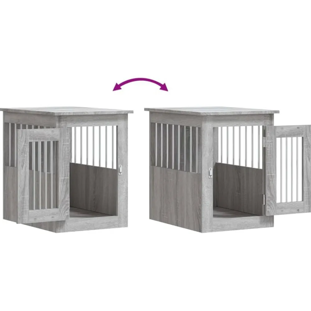 vidaXL Productos Para Mascotas-Jaula para perros madera de ingeniería 45x62x59 cm