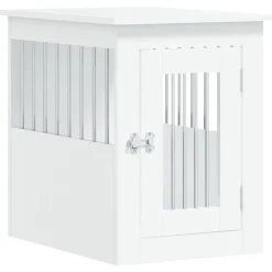 vidaXL Jaula para perros madera de ingeniería 45x62x59 cm Blanco Best