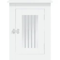 vidaXL Jaula para perros madera de ingeniería 45x62x59 cm Blanco Best