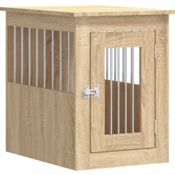 vidaXL Jaula para perros madera de ingeniería 45x62x59 cm Roble Sonoma