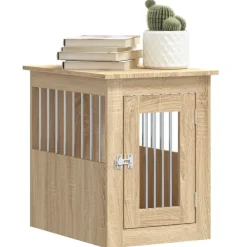vidaXL Jaula para perros madera de ingeniería 45x62x59 cm Roble Sonoma