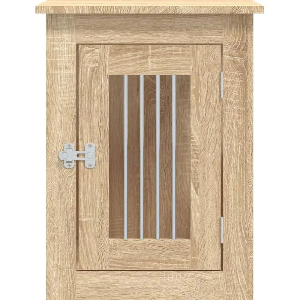 vidaXL Jaula para perros madera de ingeniería 45x62x59 cm Roble Sonoma