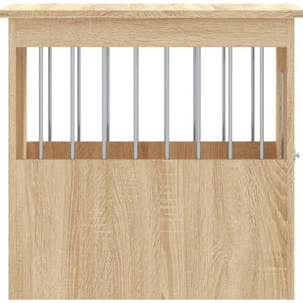 vidaXL Jaula para perros madera de ingeniería 45x62x59 cm Roble Sonoma