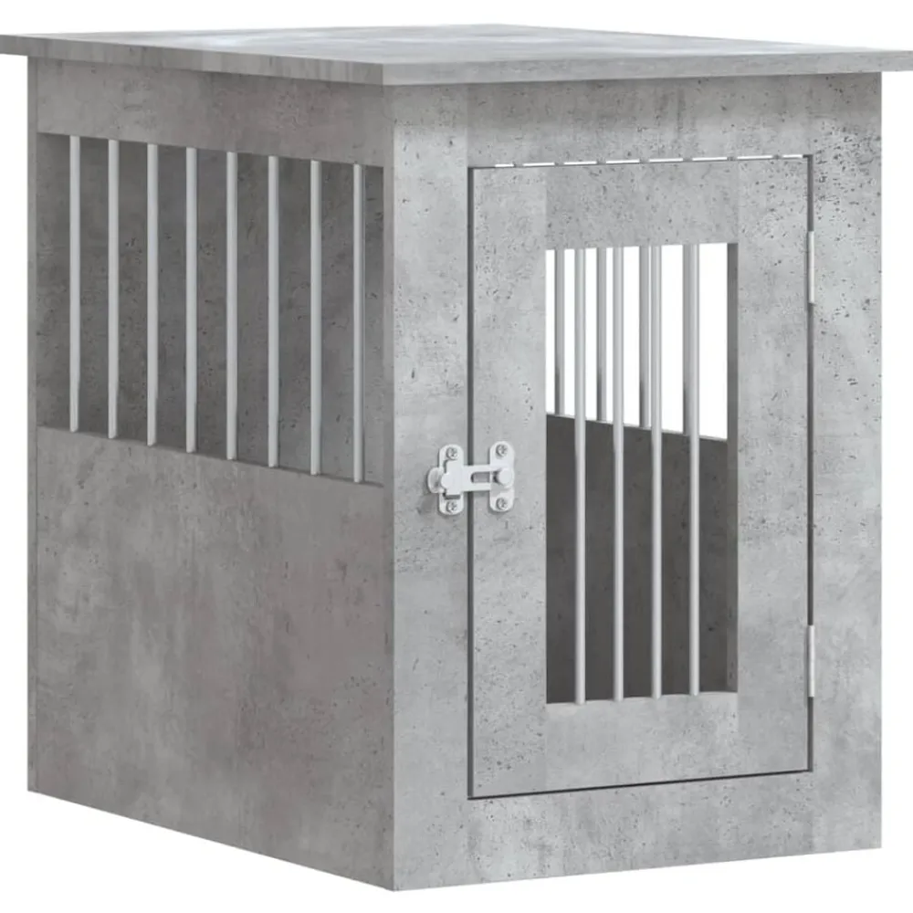vidaXL Productos Para Mascotas-Jaula para perros madera ingeniería gris hormigón 45x62x59 cm