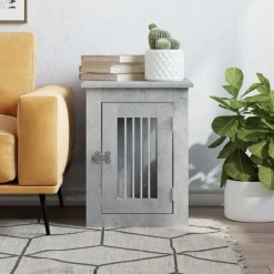 vidaXL Productos Para Mascotas-Jaula para perros madera ingeniería gris hormigón 45x62x59 cm