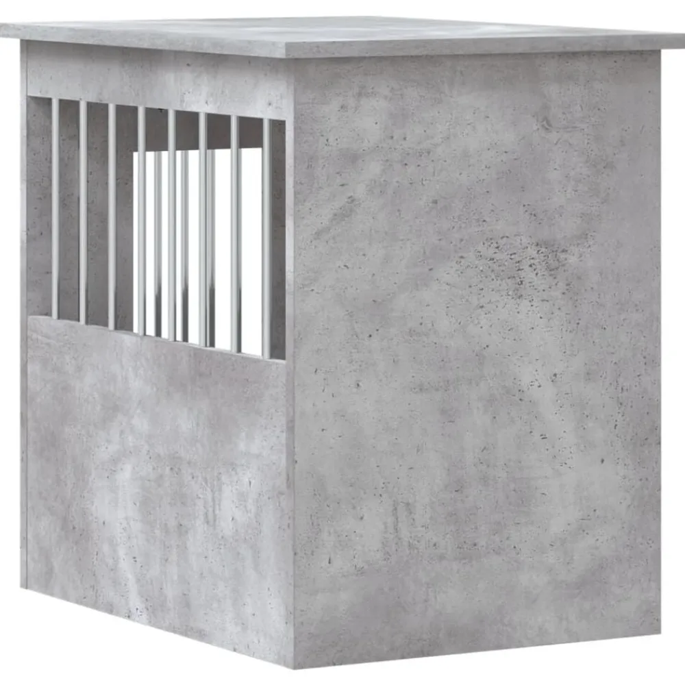 vidaXL Productos Para Mascotas-Jaula para perros madera ingeniería gris hormigón 45x62x59 cm