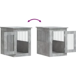 vidaXL Productos Para Mascotas-Jaula para perros madera ingeniería gris hormigón 45x62x59 cm