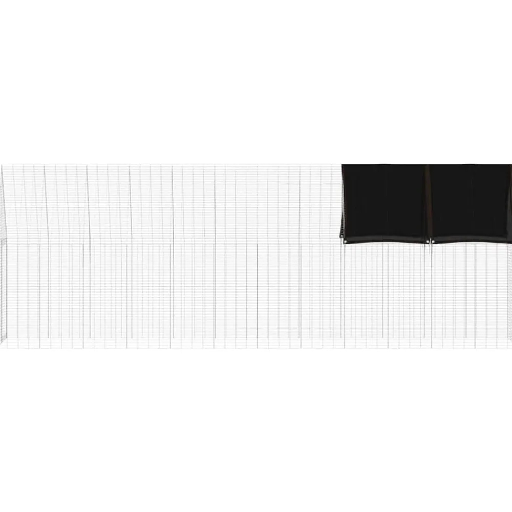 vidaXL Jaula para pollos 2 pcs Plateado 600 x 100 x 210 cm Hot