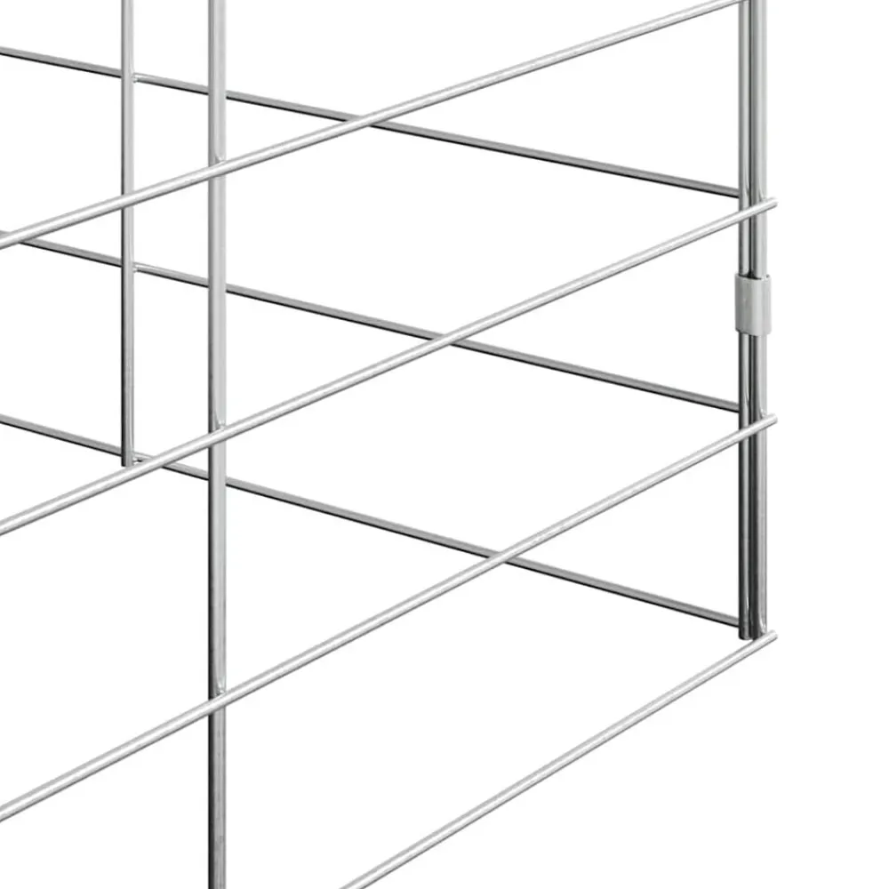 vidaXL Productos Para Mascotas-Jaula para pollos 2 pcs Plateado 600 x 100 x 210 cm