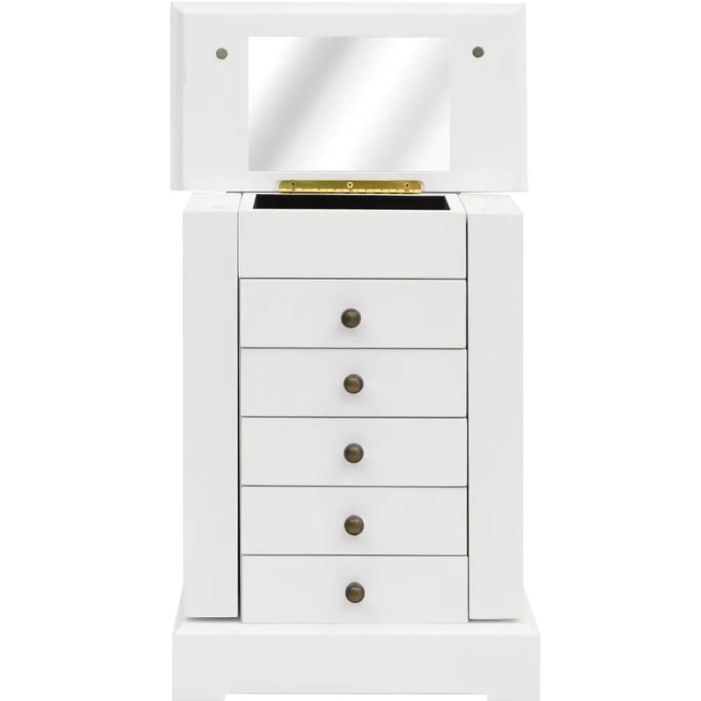 vidaXL Joyero con espejo de MDF 25x13,5x34 cm Sale