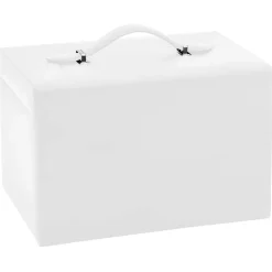 vidaXL Salud Y Belleza-Joyero de 3 niveles con espejo y cerradura 26x18x17,5 cm