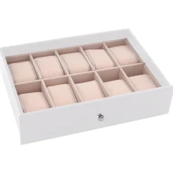 vidaXL Salud Y Belleza-Joyero de 10 niveles con compartimentos para relojes, , 29 x 20,5 x 40,5 cm