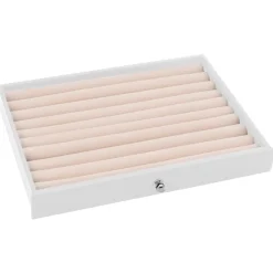 vidaXL Salud Y Belleza-Joyero de 10 niveles con compartimentos para relojes, , 29 x 20,5 x 40,5 cm