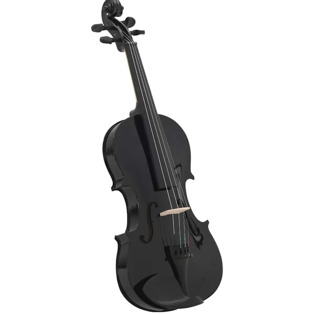 vidaXL Juego completo de violín con arco y mentonera 4/4 Negro Discount