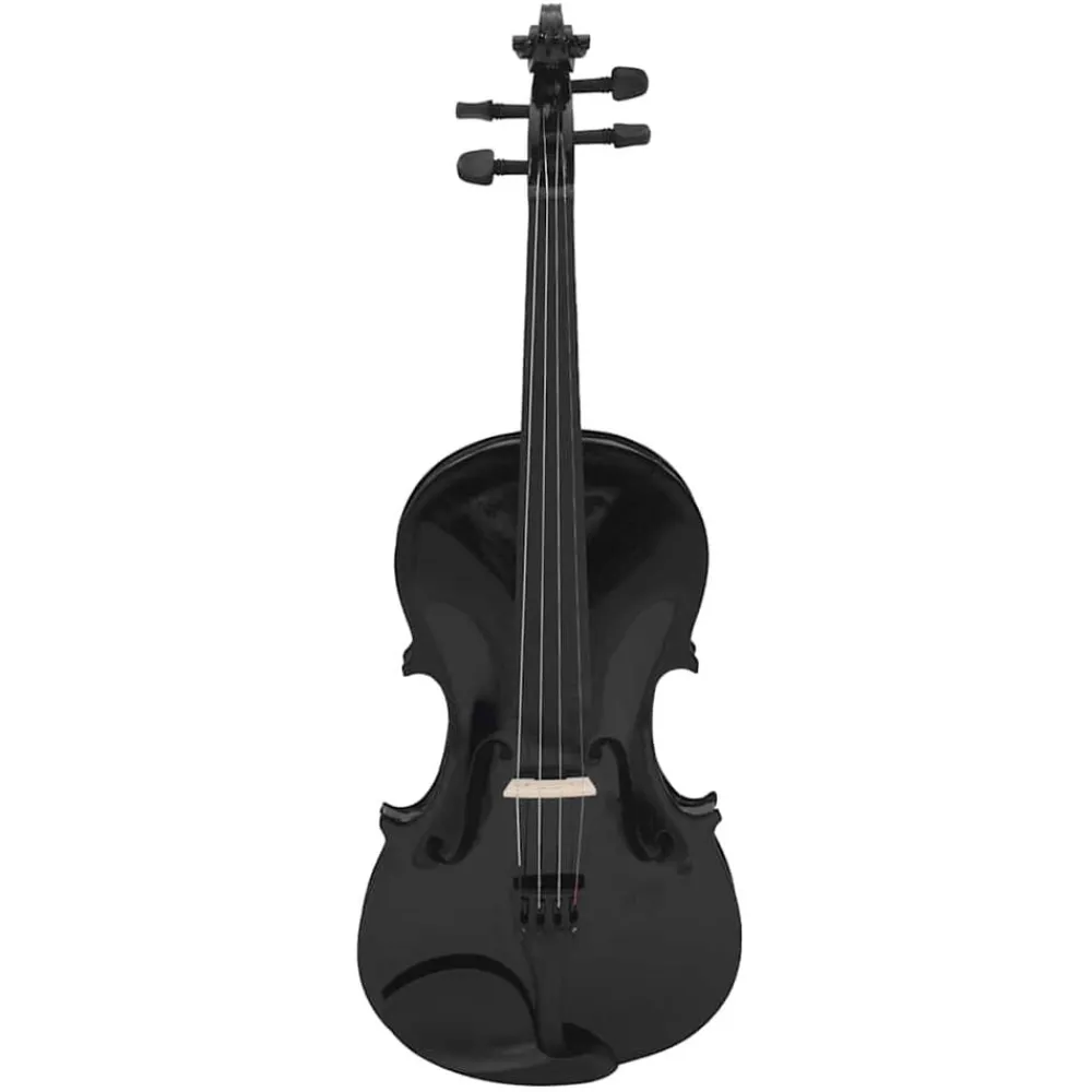 vidaXL Juego completo de violín con arco y mentonera 4/4 Negro Discount