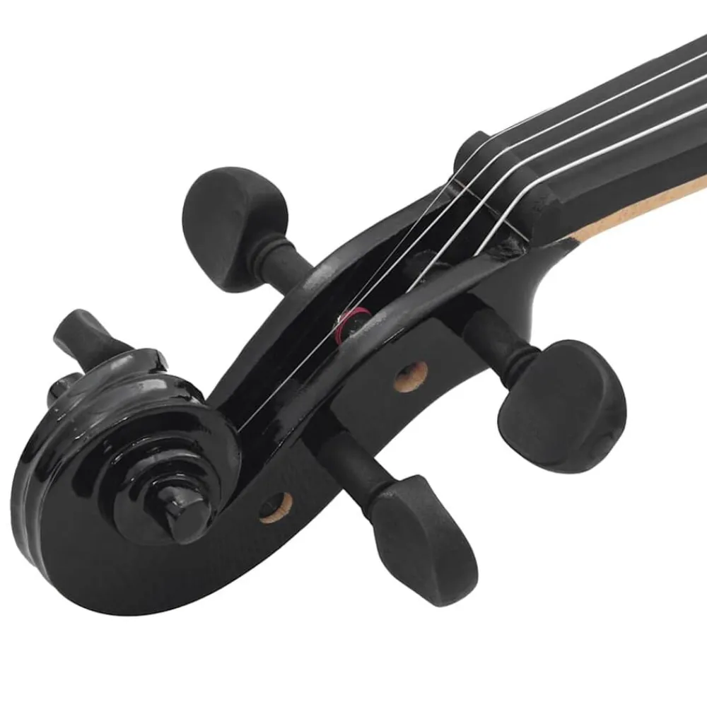 vidaXL Juego completo de violín con arco y mentonera 4/4 Negro Discount