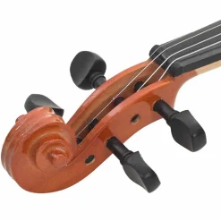vidaXL Juego completo de violín con arco y barbada madera oscura 4/4 Marrón Online