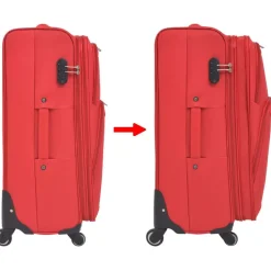 vidaXL Juego de 3 maletas blandas rojas Rojo Discount