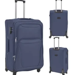 vidaXL Maletas Y Bolsos De Viaje-Juego de 3 maletas blandas