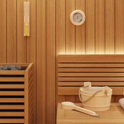vidaXL Juego de Accesorios de Sauna 4 pcs Marrón Discount