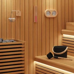 vidaXL Juego de Accesorios de Sauna 5 pcs Negro New