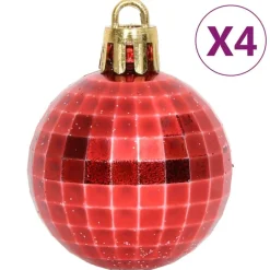 vidaXL Decoración-Juego de adornos de navidad de 64 piezas y blanco