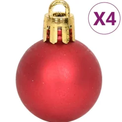 vidaXL Decoración-Juego de adornos de navidad de 64 piezas y blanco